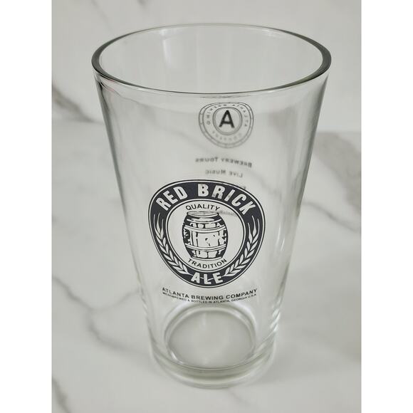 Red Brick Ale Blonde German Styler Lager Pint Beer Clear Glass 16oz Drinkware x2 - Picture 2 of 13